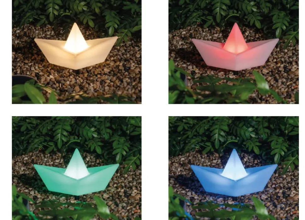 Solar-Led-Gartenstecker Schiff Mit Farbwechsel