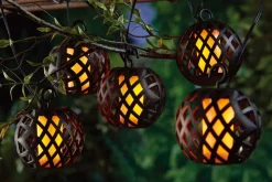 Solar Lichterkette Mit 8 Laternen 4,8M 80Leds