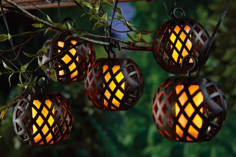 Solar Lichterkette Mit 8 Laternen 4,8M 80Leds