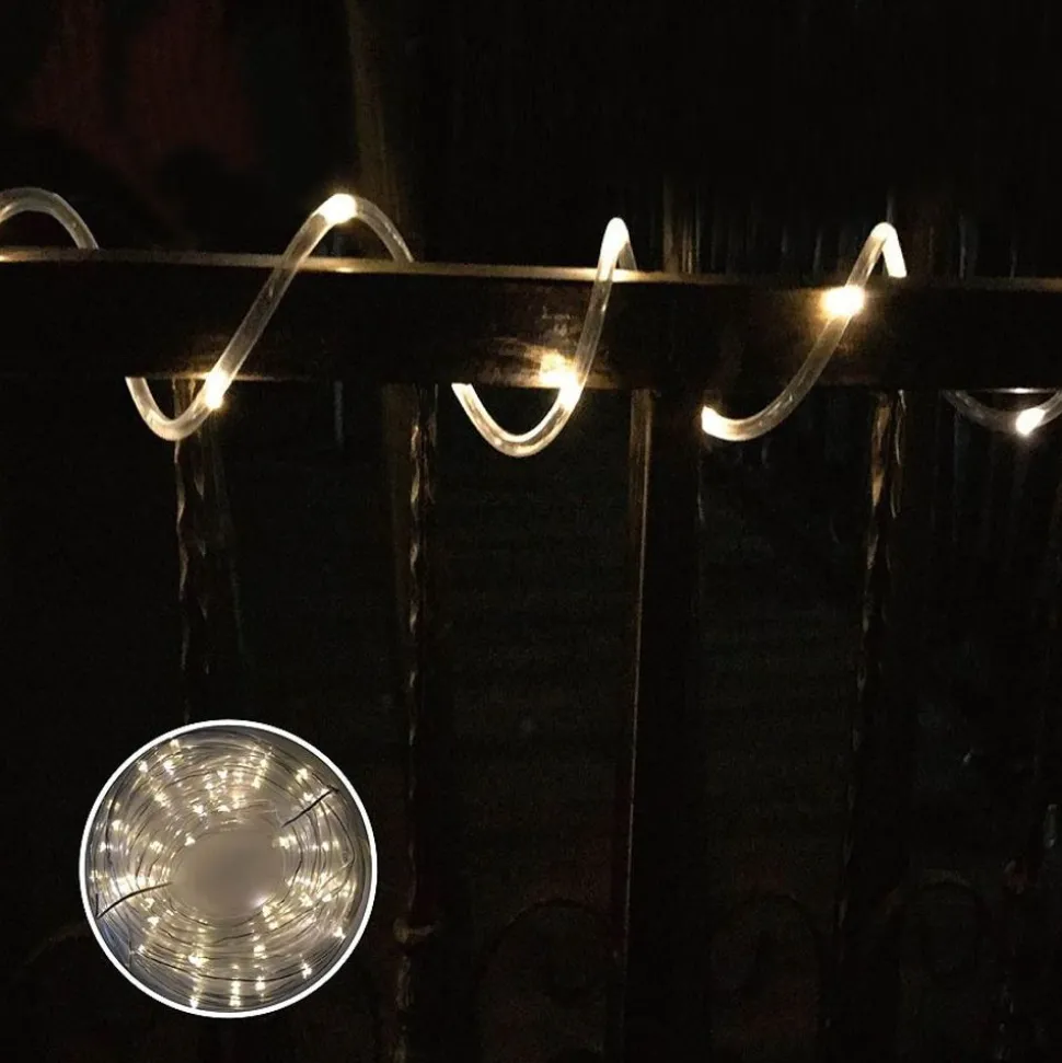 Solar-Lichterschlauch 9M 75 Leds Warmweis