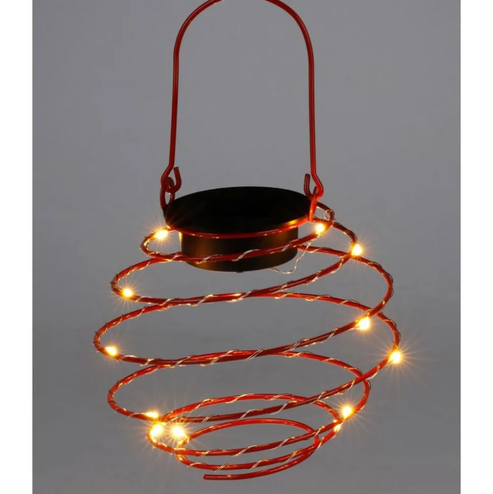Solar-Spirallaterne 13Cm Rot