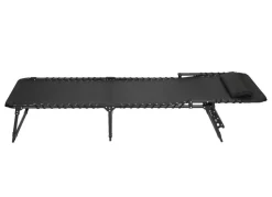 Sonnenliege Mit Kopfpolster 190X55X31Cm Schwarz