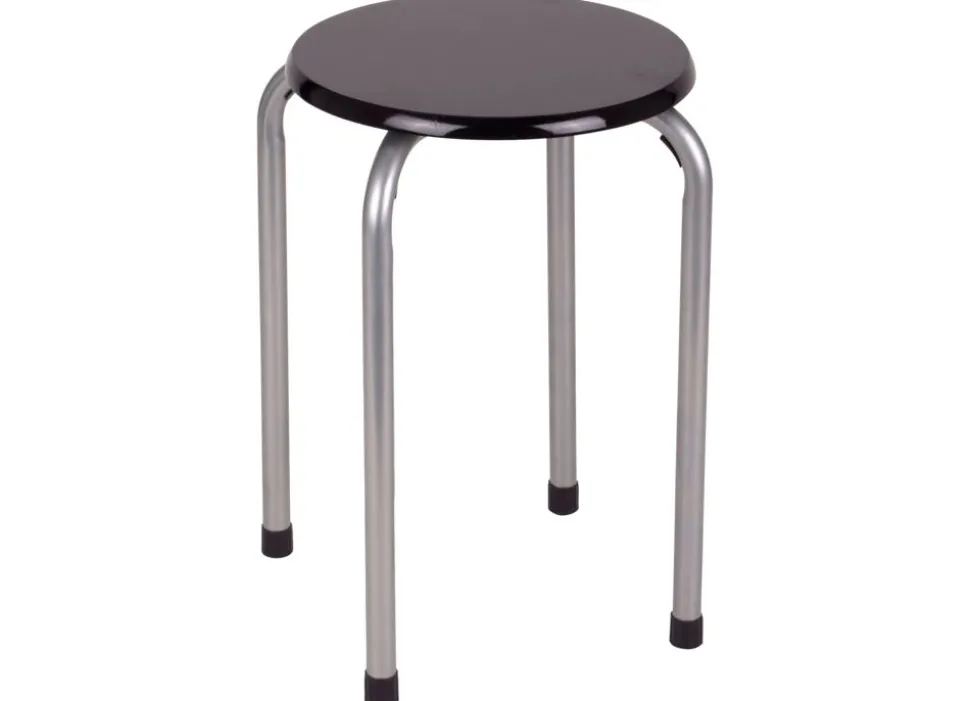 Stapelhocker 29,5X45Cm Schwarz