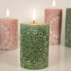 Stumpenkerze Mit Mandala-Pragung 7X10Cm