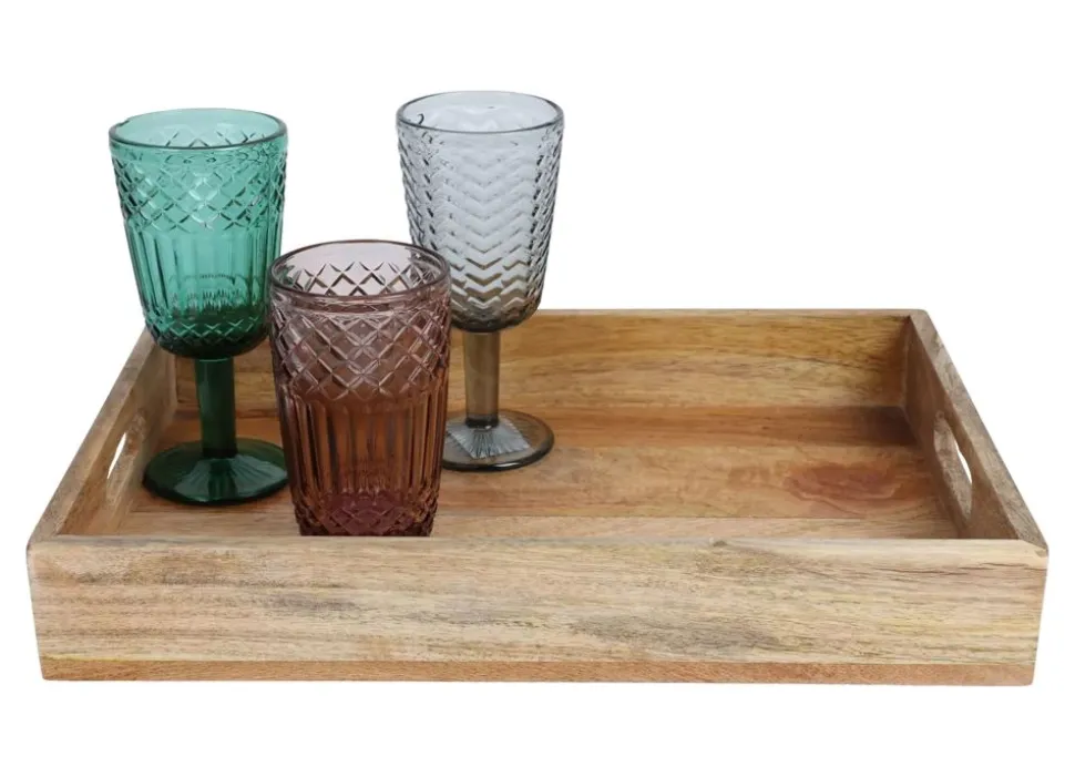 Tablett Aus Mangoholz 40X27X6Cm