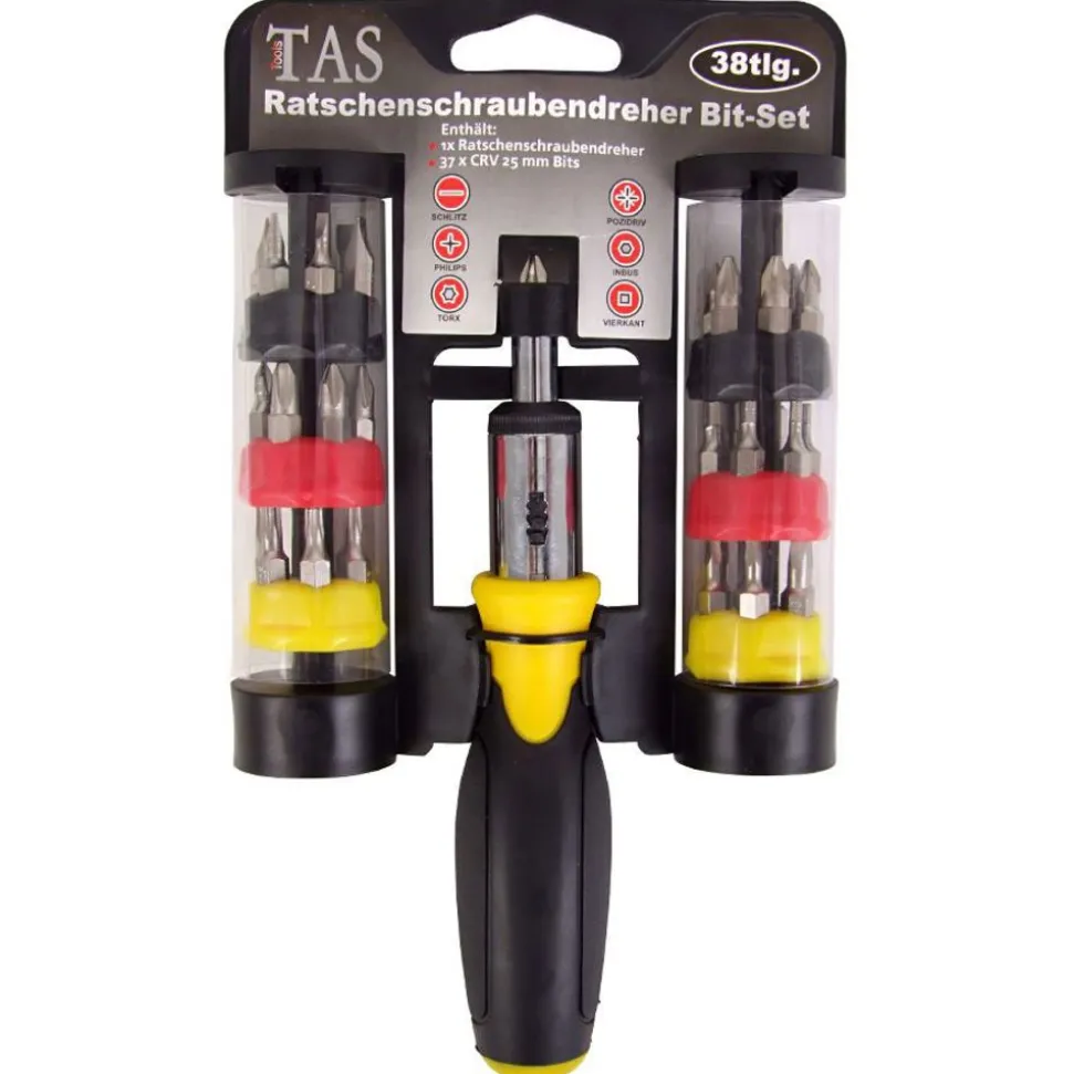 Tas Ratschenschrauber-Bit-Set 38-Teilig