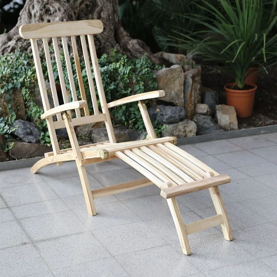 Teak-Deckchair Natur Unbehandelt