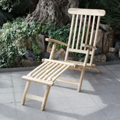 Teak-Deckchair Natur Unbehandelt