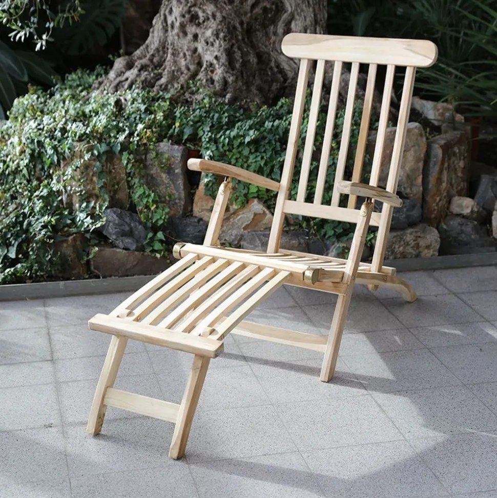 Teak-Deckchair Natur Unbehandelt