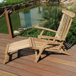 Teak-Deckchair Natur Unbehandelt