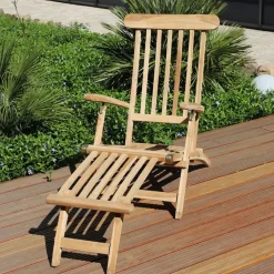 Teak-Deckchair Natur Unbehandelt