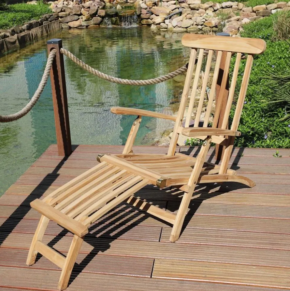 Teak-Deckchair Natur Unbehandelt
