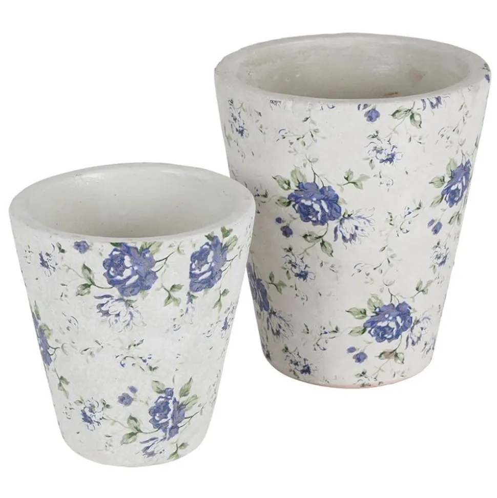 UberTöpfe Blue Flower 2Er-Set