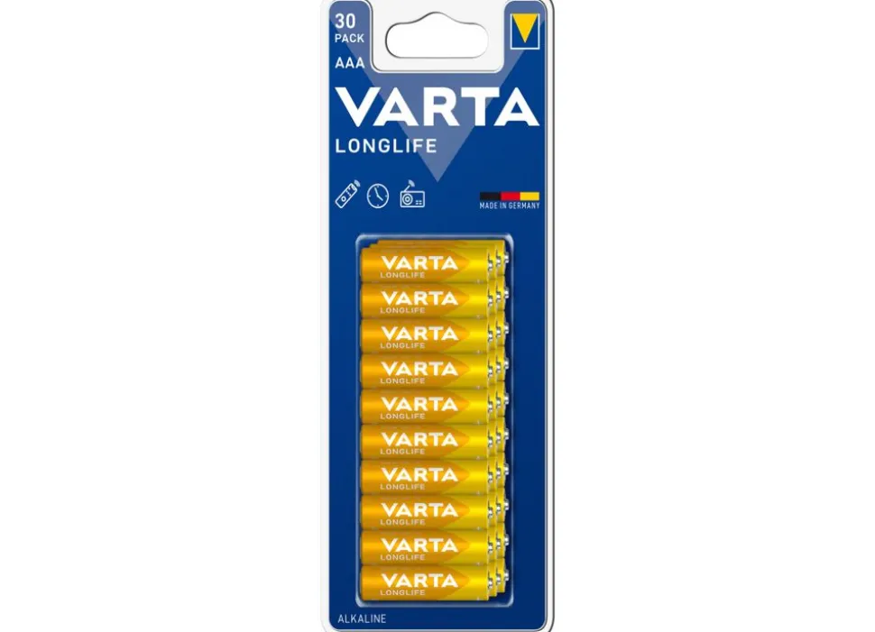 Varta Longlife Aaa Lr03 Alkaline Batterien 30Er-Pack
