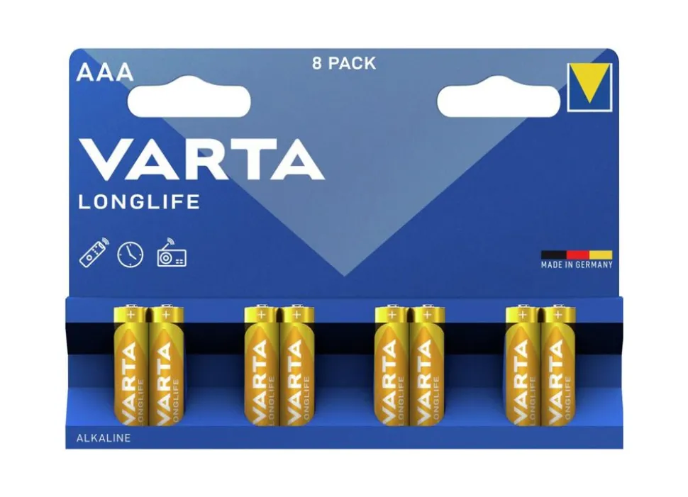 Varta Longlife Aaa Lr03 Alkaline Batterien 8Er-Pack