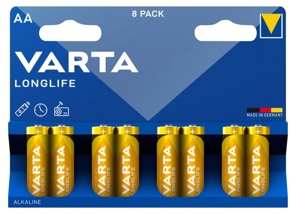 Varta Longlife Aa Lr6 Alkaline Batterien 8Er-Pack