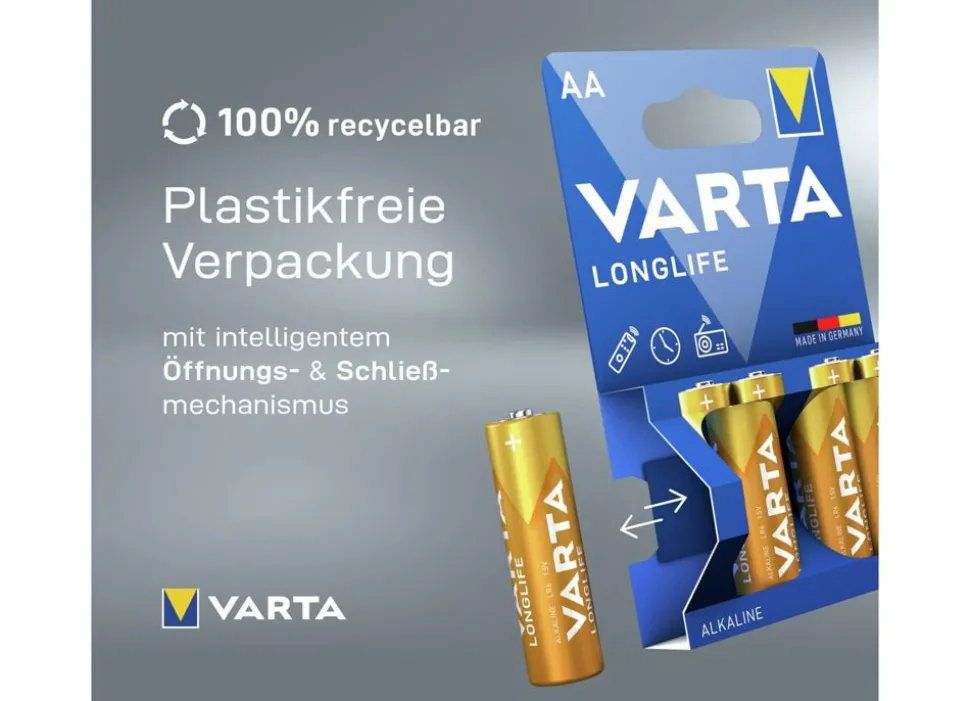 Varta Longlife Aa Lr6 Alkaline Batterien 8Er-Pack