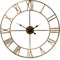 Vintage-Metall-Wanduhr 60Cm Bronze