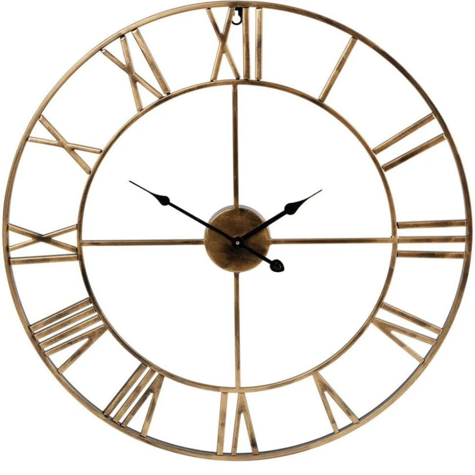 Vintage-Metall-Wanduhr 60Cm Bronze