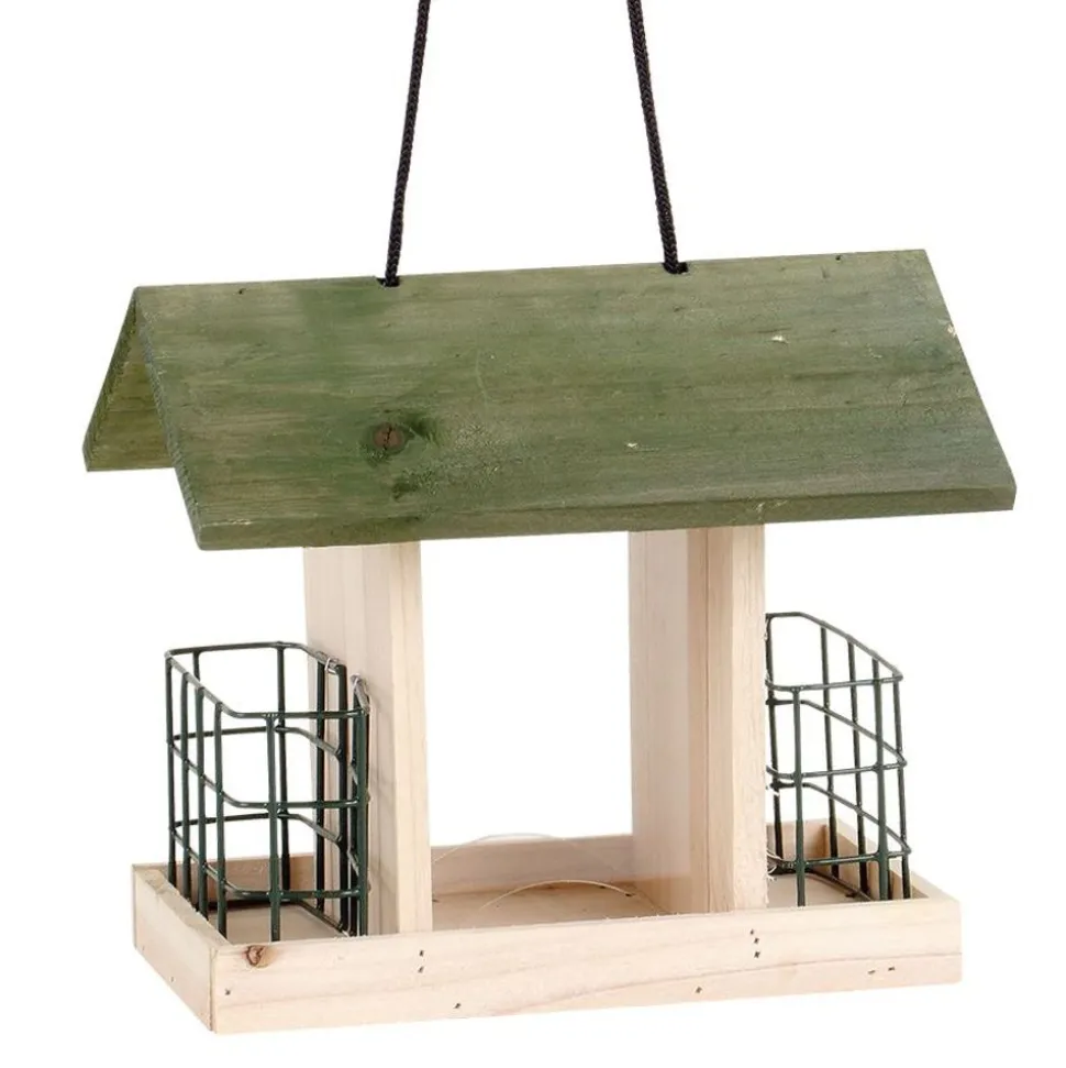 Vogelfutterhaus Aus Holz 23,5X20,5X19Cm