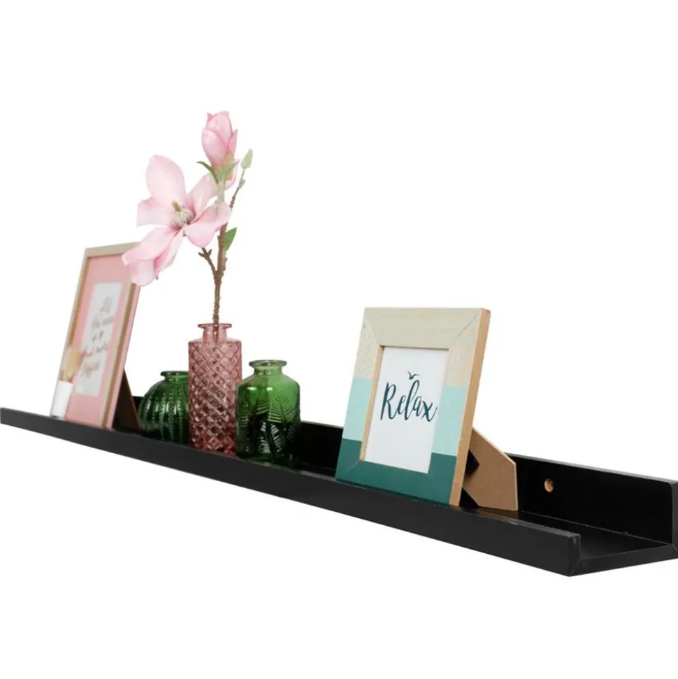 Wandboard Aus Holz 114Cm Schwarz