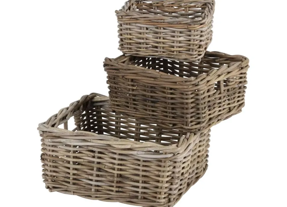 Weidenkorb-Set Bali 3-Teilig Rechteckig
