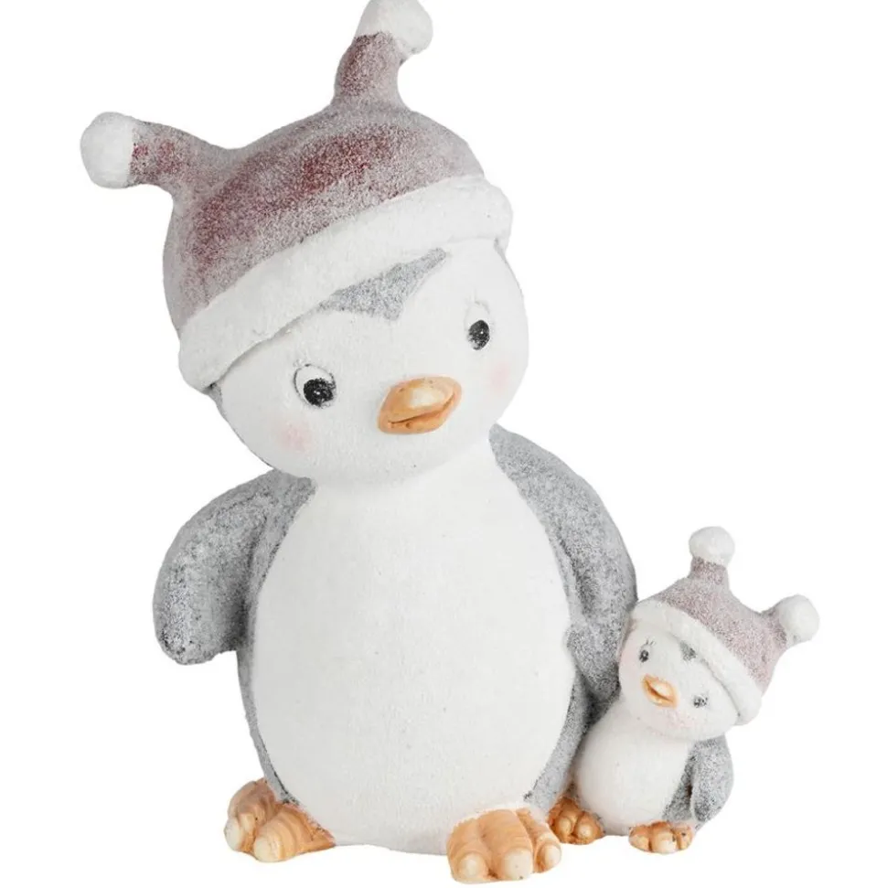 Weihnachtliches Pinguinpaar Aus Magnesia 40Cm
