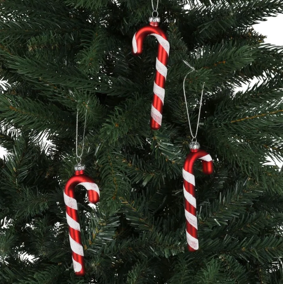 Weihnachtsbaum-Anhanger Zuckerstangen 3Er-Set