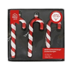 Weihnachtsbaum-Anhanger Zuckerstangen 3Er-Set