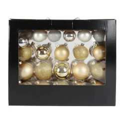 Weihnachtsbaumkugeln Aus Glas 42Er-Set Gold/Silber