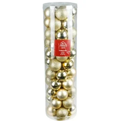 Weihnachtsbaumkugeln 6Cm 55Er-Set Gold