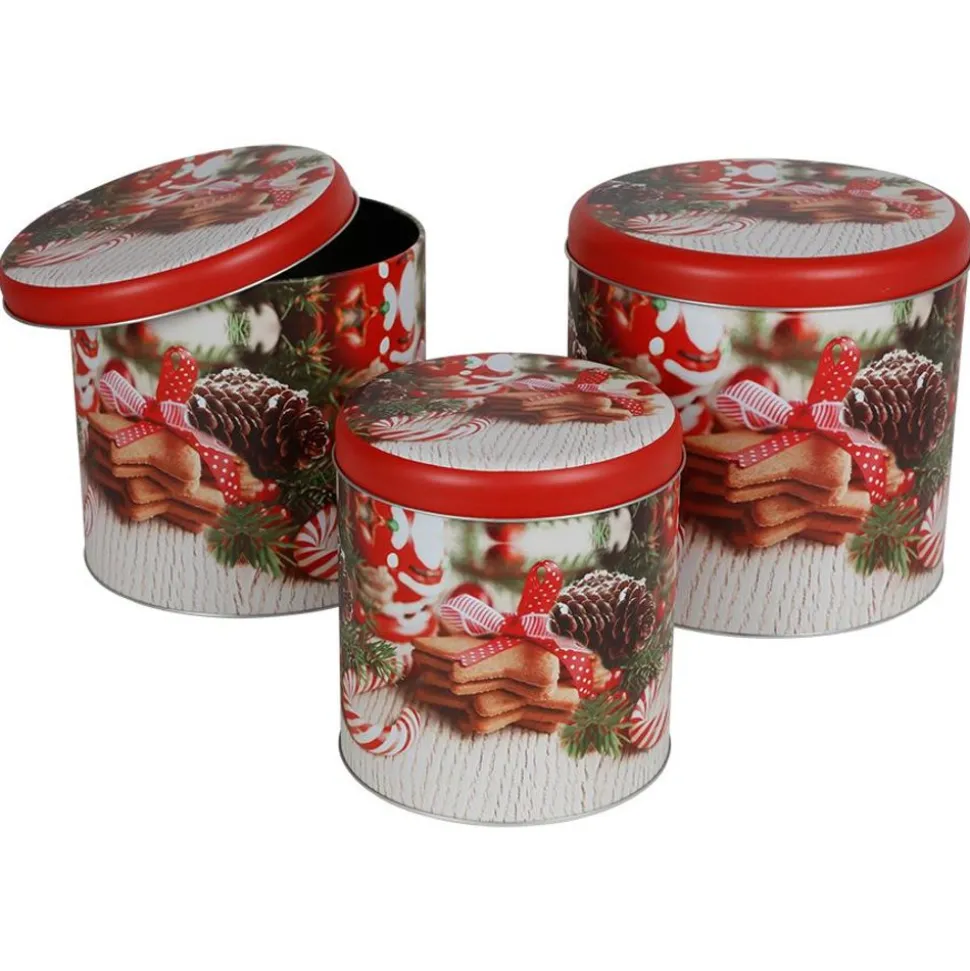 Weihnachts-Metalldosen 3Er-Set Design 6