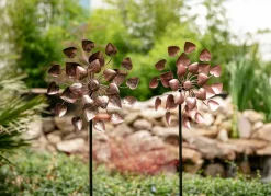 Windmuhle Herzen Aus Metall 30X76-106X15Cm Rose