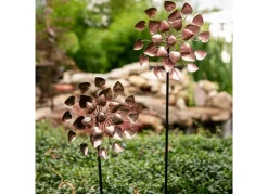 Windmuhle Herzen Aus Metall 30X76-106X15Cm Rose