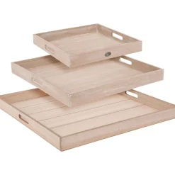 Xxl-Holztablett-Set 3-Teilig