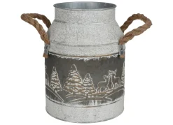 Zink-Kanne Winterlandschaft 16X22Cm